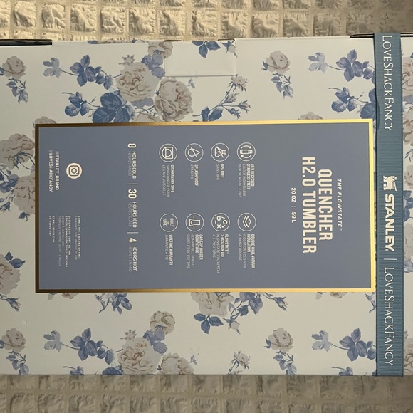 New LoveShackFancy Stanley Floral Mug with Gold Accent - Picture 2 of 4